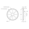 ServoCity 36 Tooth Press Fit Sprocket (0.1227" Pitch, 0.250" Bore)