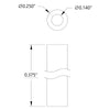 ServoCity 0.375" Length, 1/4" OD Spacers for #6 Screw Size (0.140” ID)