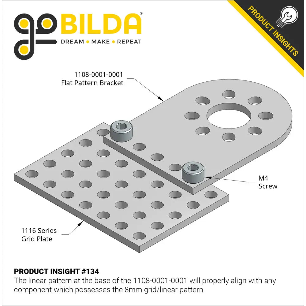 ServoCity 1116 Series Grid Plate (5 x 9 Hole, 40x 72mm)