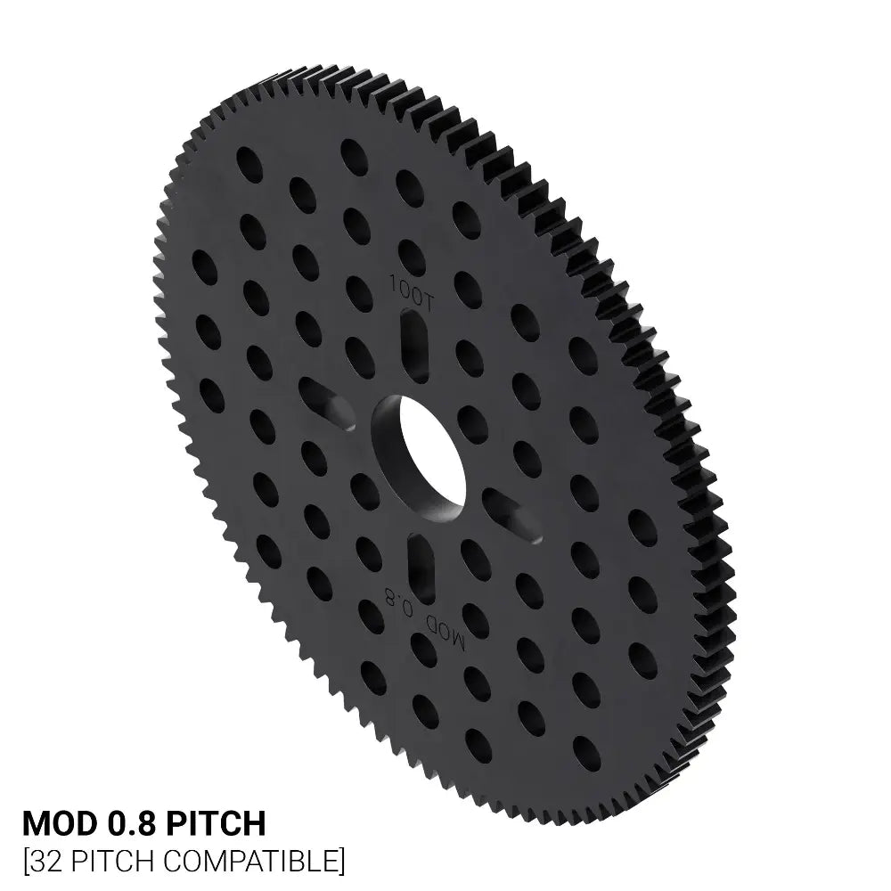 ServoCity 100 Tooth Hub-Mount Gear (MOD 0.8, 4mm Thick Acetal)