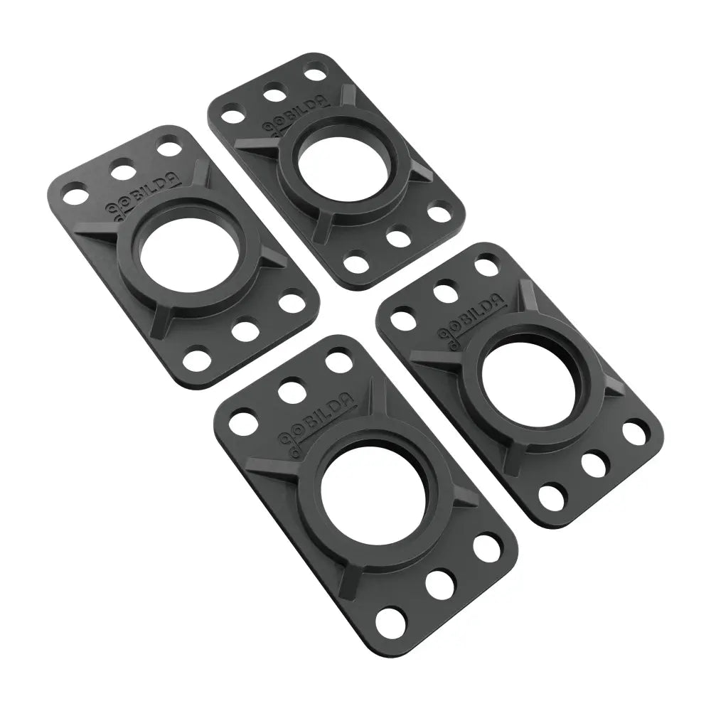 ServoCity 1616 Series Drop-Center Bearing Plate (2mm Drop) - 4 Pack