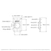 ServoCity 1616 Series Drop-Center Bearing Plate (2mm Drop) - 4 Pack