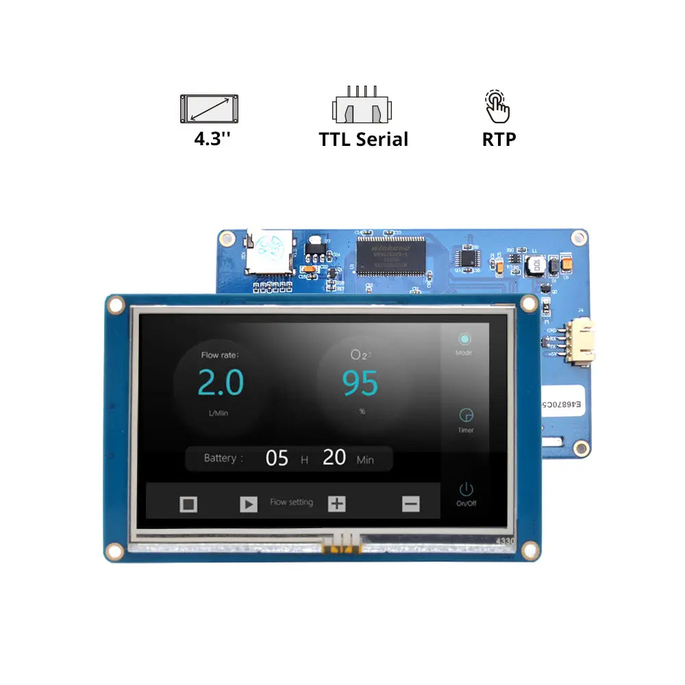 Nextion 4.3” Basic Series HMI Touch Display (NX4827T043)
