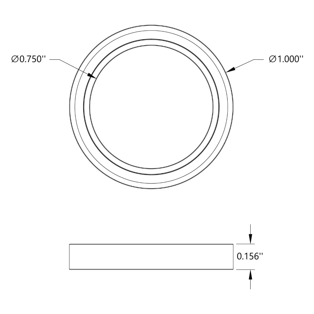 ServoCity 3/4" ID Non-Flanged Ball Bearing (1" OD, 5/32" Thickness) - 2 Pack