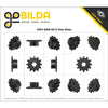 #25 Pitch Set-Screw Sprocket (8mm REX™ Bore, 12 Tooth)