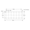 ServoCity 1139 Series Plates (3 x 7 Hole, 24 x 56mm) - 2 Pack