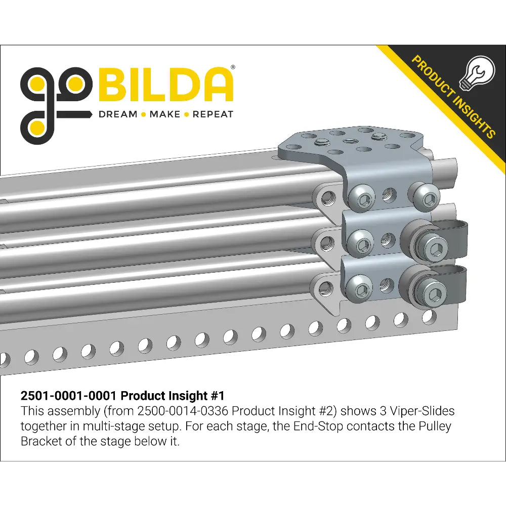 ServoCity End-Stop for Viper-Slide (1-1) - 6 Pack