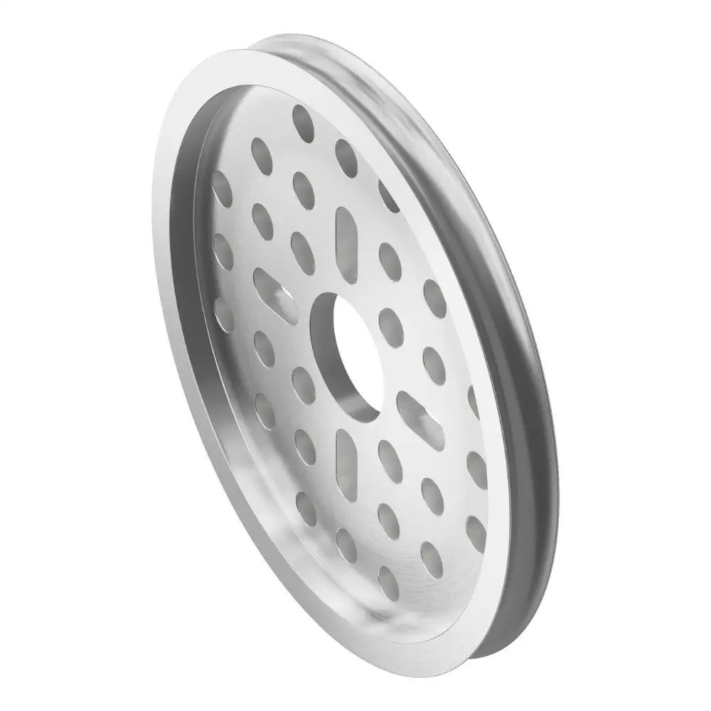 ServoCity 3400 Series Hub Mount Round Belt Pulley (14mm Bore, 64mm PD)