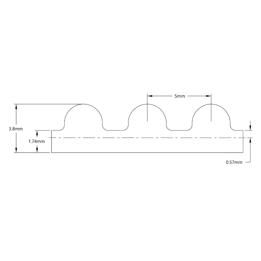 ServoCity 3412 Series 5mm HTD Pitch Timing Belt (9mm Width, 470mm Pitch Length, 94 Tooth)