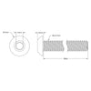 ServoCity 2802 Series Button Head Screw (M4 x 0.7mm, 45mm Length) - 25 Pack