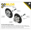 ServoCity #25 Pitch Acetal Hub-Mount Sprocket (14mm Bore, 24 Tooth)