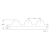 ServoCity 3412 Series 5mm HTD Pitch Timing Belt (9mm Width, 580mm Pitch Length, 116 Tooth)