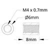 ServoCity 1501 Series M4 x 0.7mm Standoff (6mm OD, 8mm Length) - 4 Pack