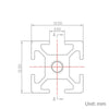 1212 Aluminum Profiles, 12x12mm, 1000mm, 4 Pieces, Silver