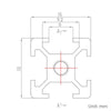 1515 Aluminum Profiles, 15x15mm, 1500mm, 4 Pieces, Silver