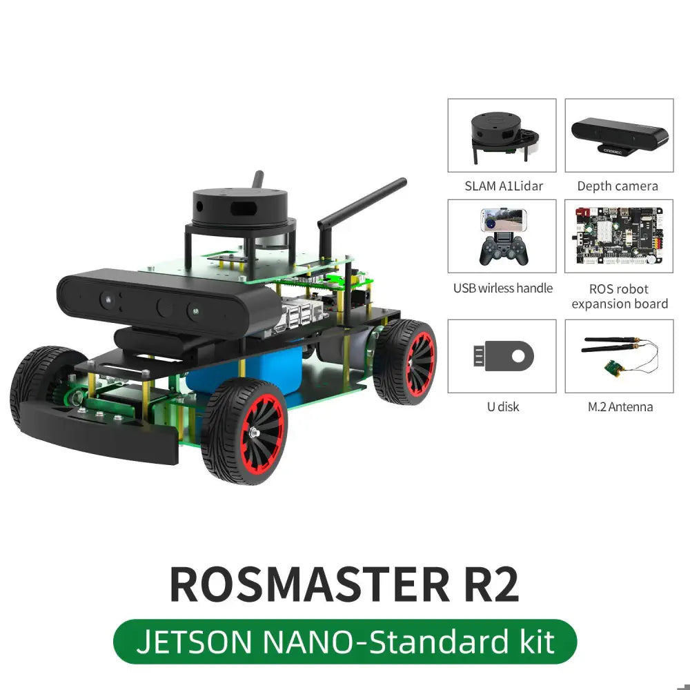 Yahboom Rosmaster R2 ROS2 Robot w/ Ackermann Structure (Jetson