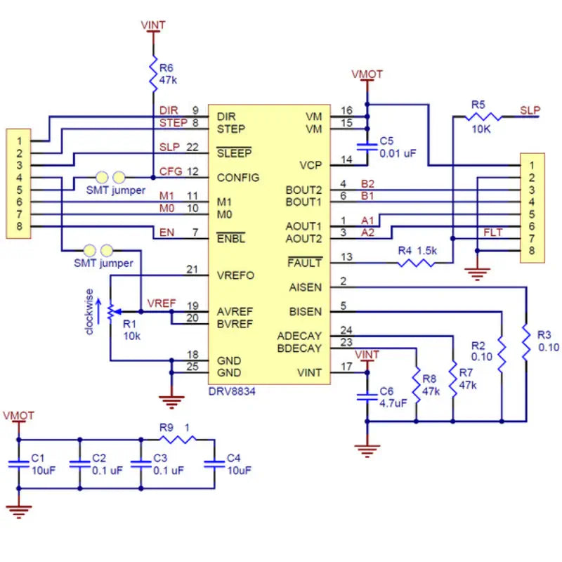 Pololu DRV8834 Low-Voltage Stepper Motor Driver Carrier