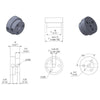 Pololu Scooter Wheel Adapter for 4mm Shaft