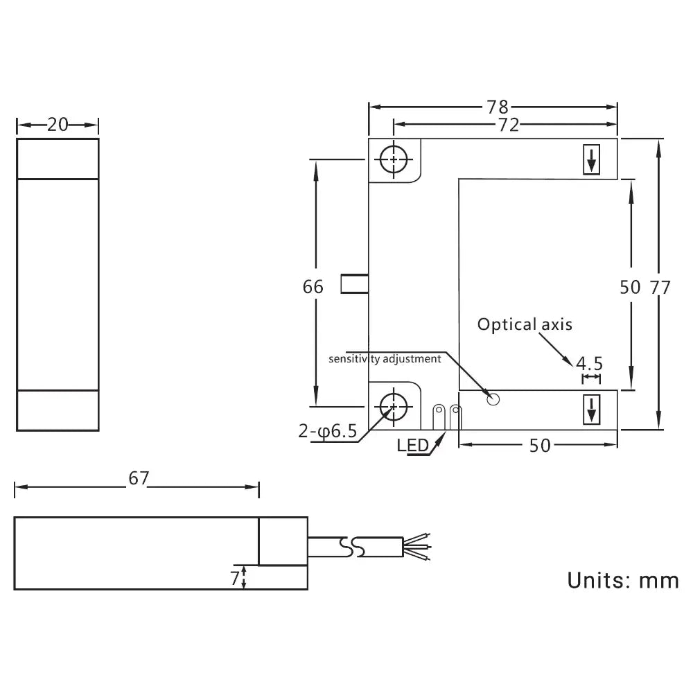 Phidgets IR Beam Break Proximity Sensor - 50mm