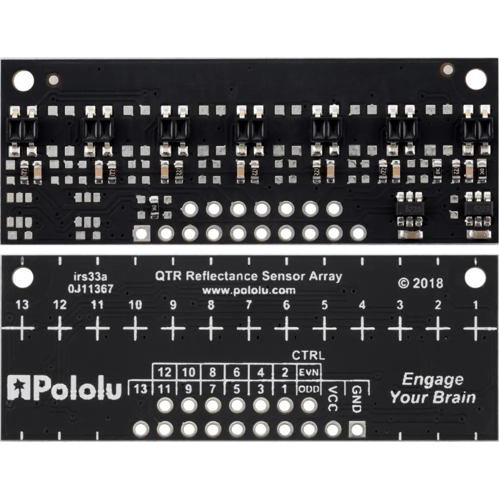 Pololu QTR-MD-07RC Reflectance Sensor Array: 7-Channel, 8mm Pitch, RC Output