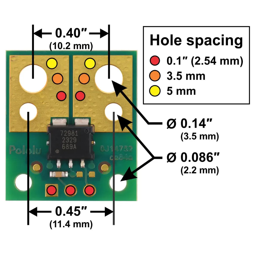 Pololu ACS72981KLRATR-150U5 Current Sensor Compact Carrier 0A to 150A, 5V