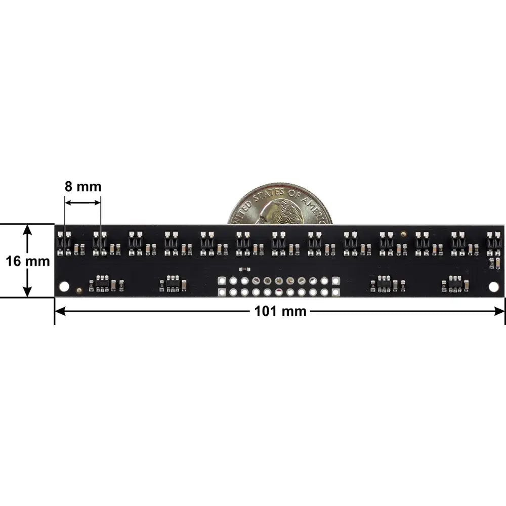 Pololu QTR-MD-13RC Reflectance Sensor Array: 13-Channel, 8mm Pitch, RC Output