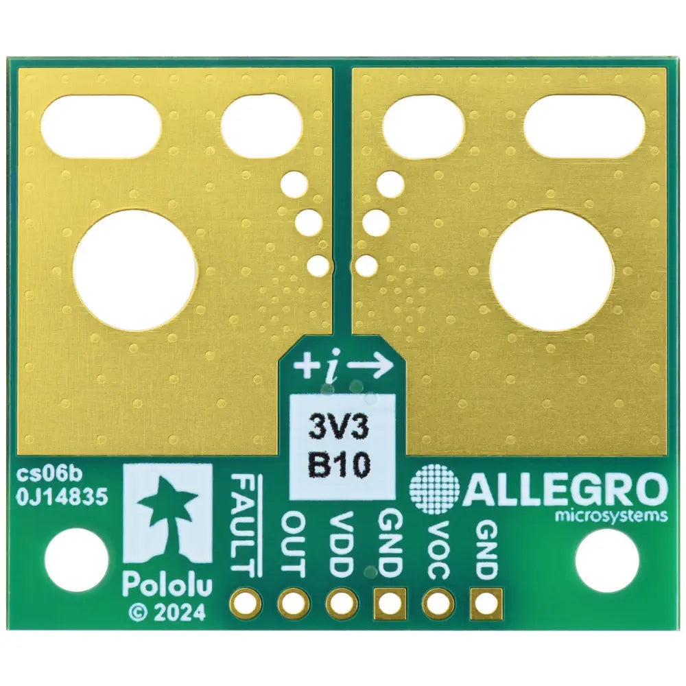 Pololu ACS37220LEZATR-100B3 Current Sensor Large Carrier -100A to +100A, 3.3V