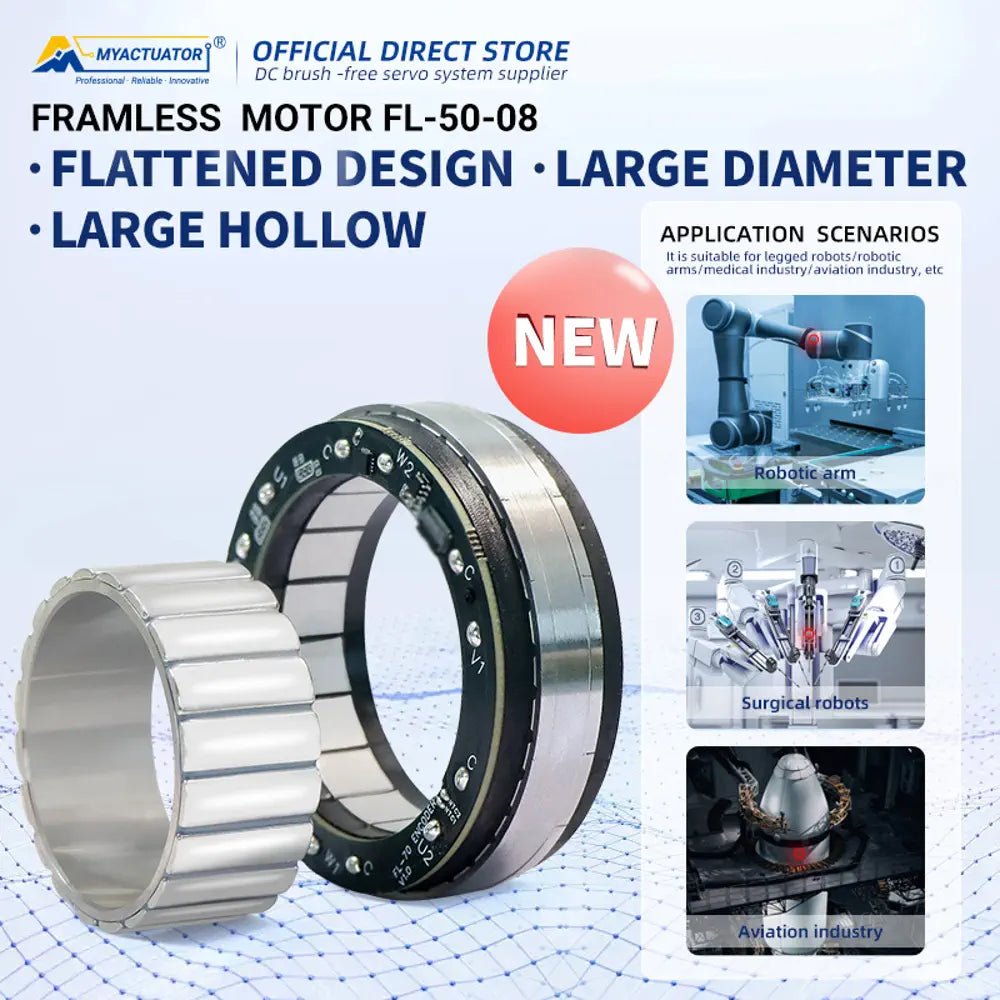 Frameless Torque Motor FL-50-08 Equipped with Hall sensor