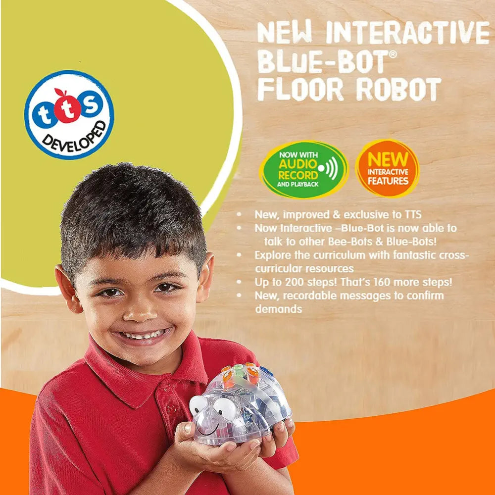 TTS 6-pcs Blue-Bot Starter Pack Programmable Robot - See &amp; Say Version - STEM Learning Coding Robotics for Kids Age 3+