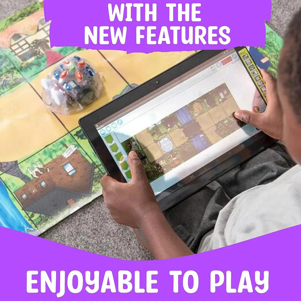 TTS Blue-Bot Class Pack - 6 Programmable Floor Robots with See &amp; Say, STEM Learning, Teamwork &amp; Coding Skills for Kids - FREE Tactile Code Reader | Ages 3+