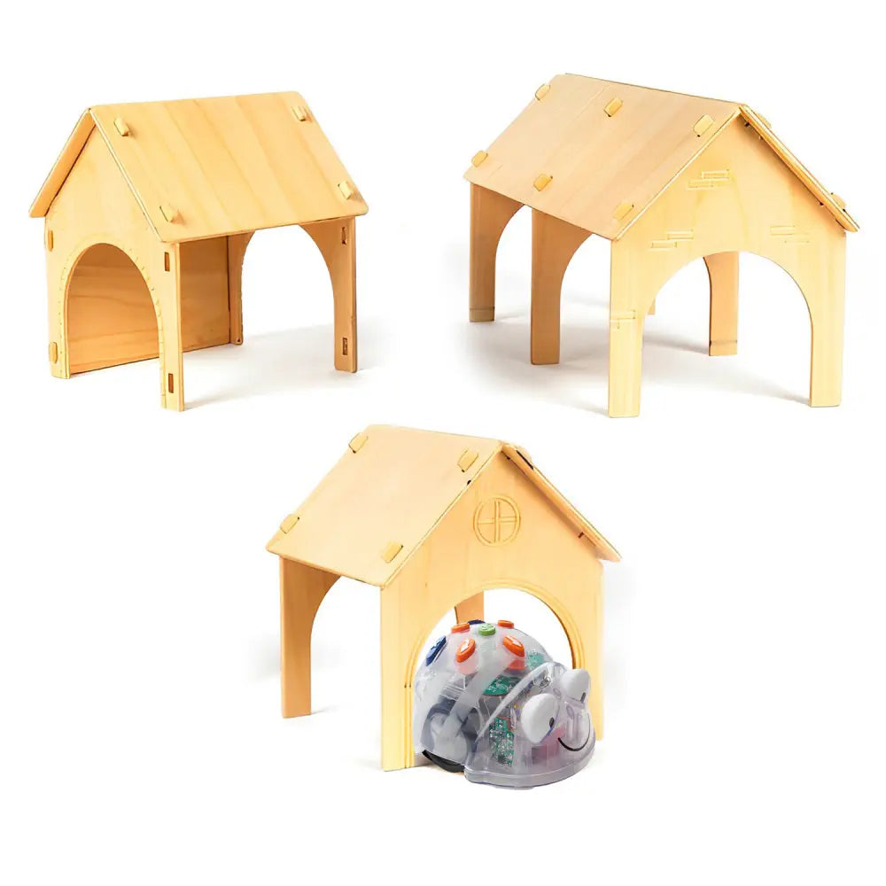 TTS 6 Blue-Bot Programmable Robots Bundle with Docking Station, 3 Wooden Tunnels &amp; FREE 10-Pcs Clip-On Shells White - STEM Coding &amp; Robotics Learning for Kids | Age 3+