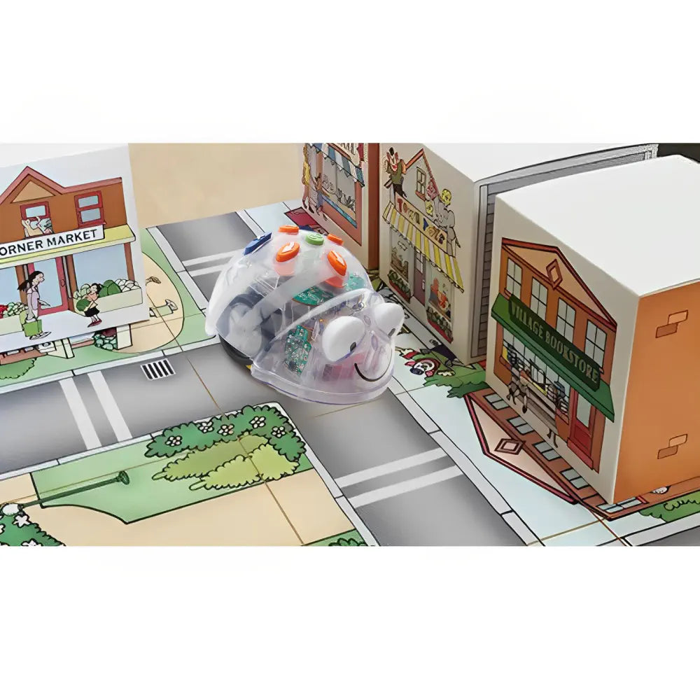 TTS Blue-Bot Programmable Robot with 3D Community Construction Kit Bundle - See &amp; Say Version - STEM Learning, Coding, Sequencing, Interactive Floor Robot | Age 3+