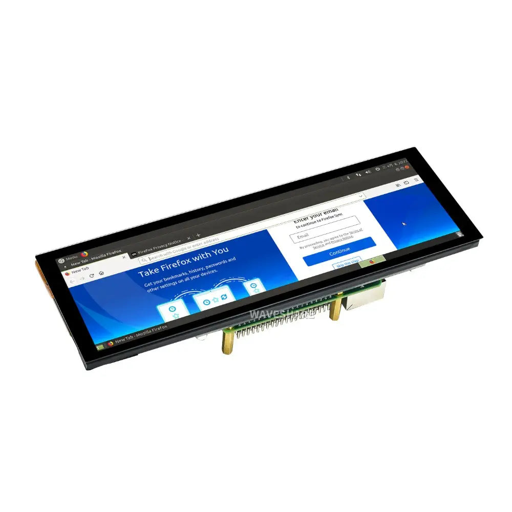 Waveshare 7.9" Capacitive Touch Screen LCD, 400×1280, HDMI, IPS, Toughened Glass Cover