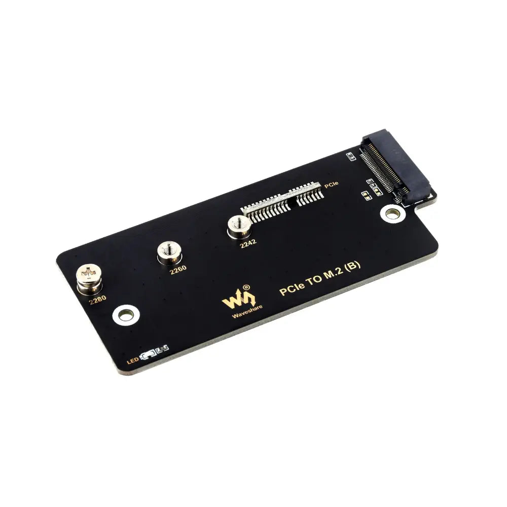 Waveshare PCIe to M.2 Adapter (B), Supports NVMe Protocol M.2 Solid State Drive, High-Speed Reading/Writing, CM4 (Supports Raspberry Pi Compute Module 4)