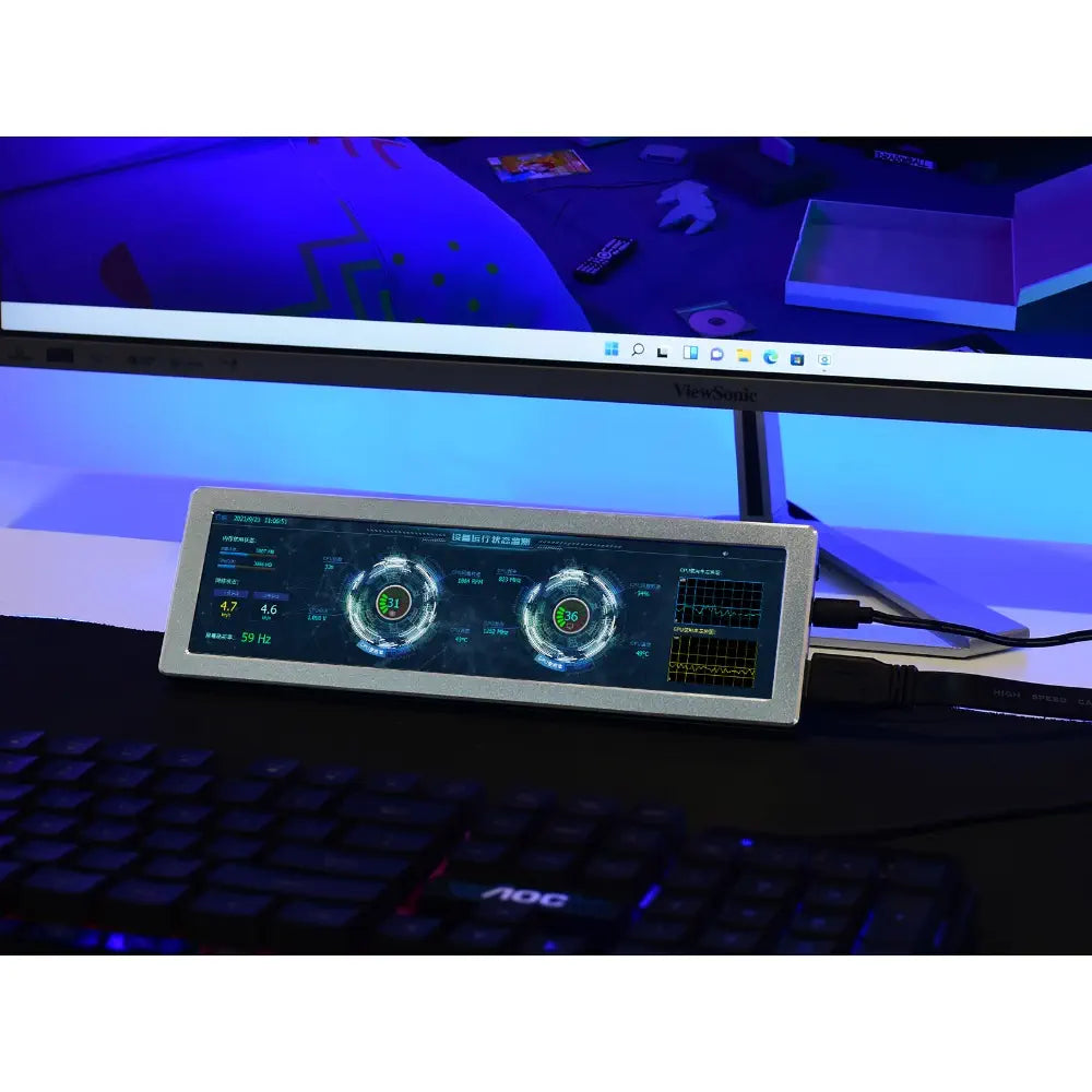 Waveshare 8.8" IPS Side Monitor, 480×1920, HDMI, HiFi Speaker, no Touch