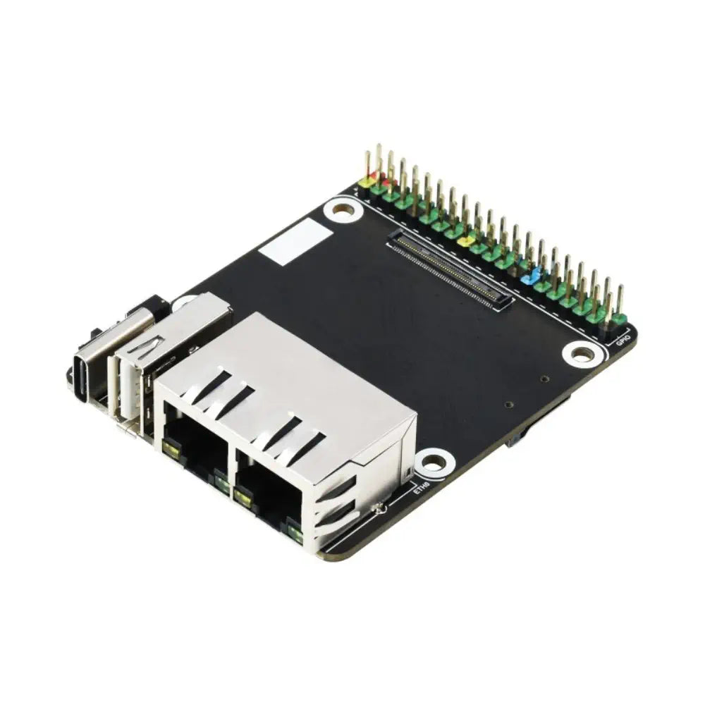 Waveshare Mini Dual Gigabit Ethernet Mini-Computer Kit for Raspberry Pi Compute Module 4 (Board, Case, EU Power)