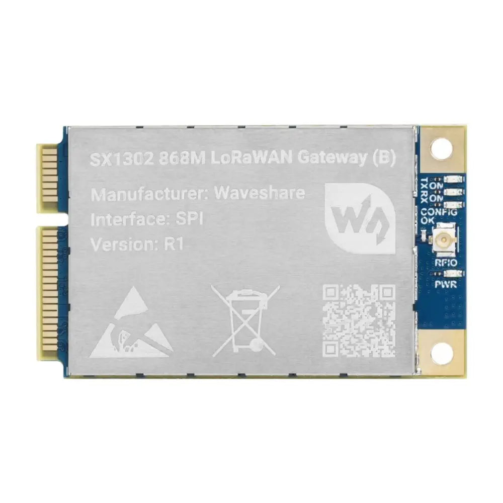 Waveshare SX1302 915m LoRaWAN Gateway Module for Raspberry Pi, Standard Mini-PCIe Socket (no HAT)