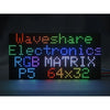 Waveshare RGB Full-Color LED Matrix Panel, 5mm Pitch, 64×32 Pixels, Adjustable Brightness