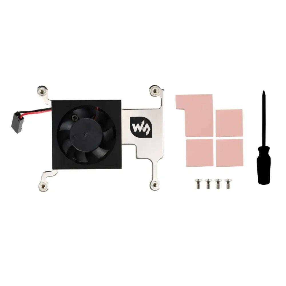 Waveshare Low-Profile CPU Cooling Fan for Raspberry Pi 4B/3B+/3B w/ Bracket (No GPIO Adapter)