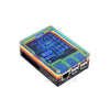 Waveshare Rainbow Acrylic Case for Raspberry Pi 5, Colorful Translucent Acrylic Case, Supports Installing Official Active Cooler