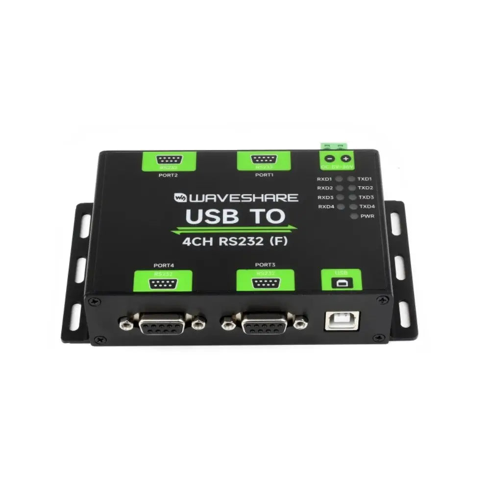 Waveshare Isolated USB to 4-Ch RS232 Converter, USB to Serial Adapter, FT4232HL Chip, Mac / Linux / Android / Windows