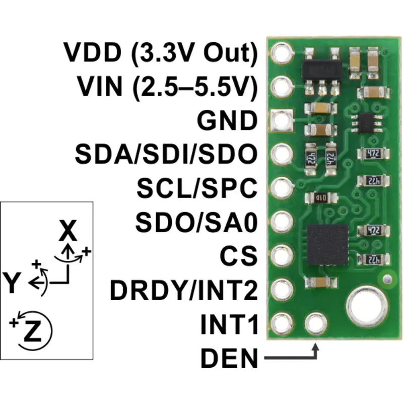 L3GD20H 3-Axis Gyro with Voltage Regulator