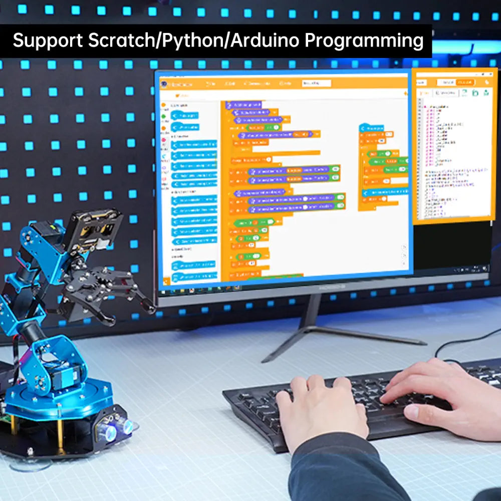 Hiwonder xArm AI Programmable Desktop Robot Arm with AI Vision &amp; Voice Interaction, Supports Arduino, Scratch &amp; Python, Sensor Expansion  (Starter Kit)