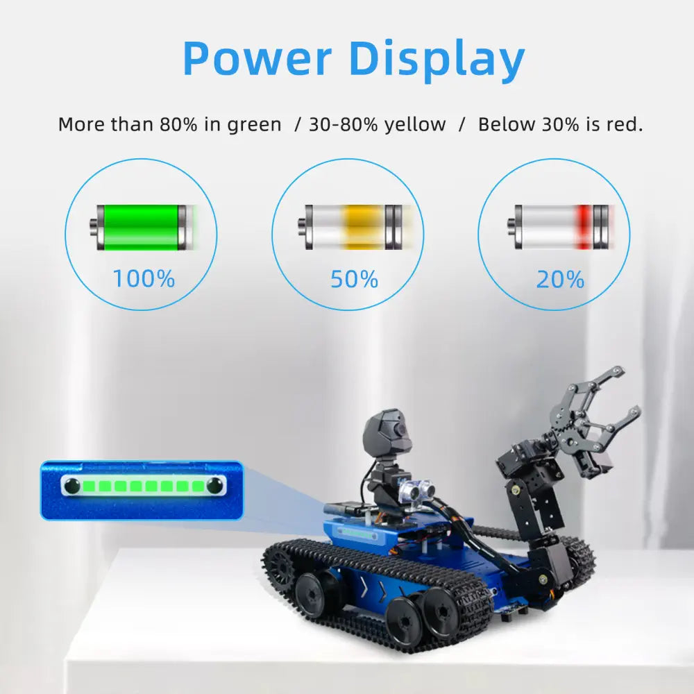 XiaoR GEEK GFS-X crawler-type AI programmable robot car with Raspberry Pi 4B 4G development kits