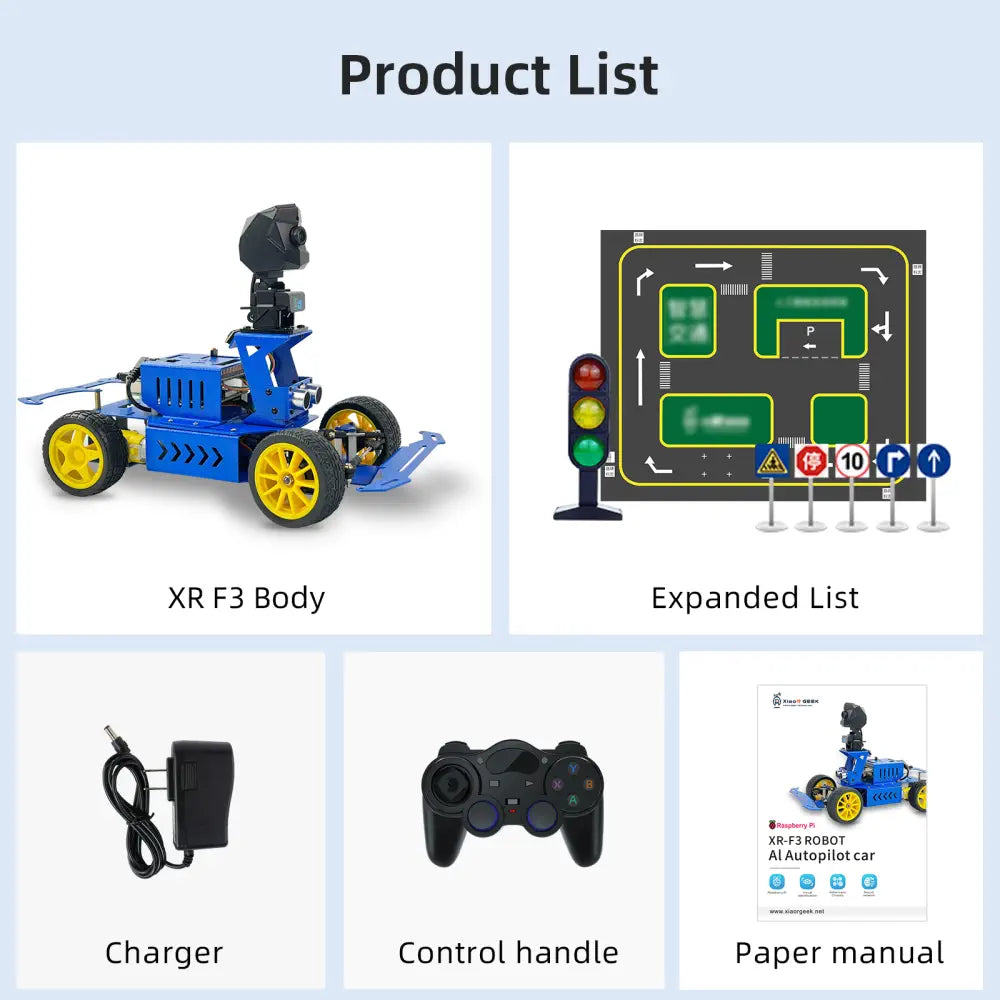 XiaoR GEEK Raspberry Pi AI self-driving smart programmable robot donkey car