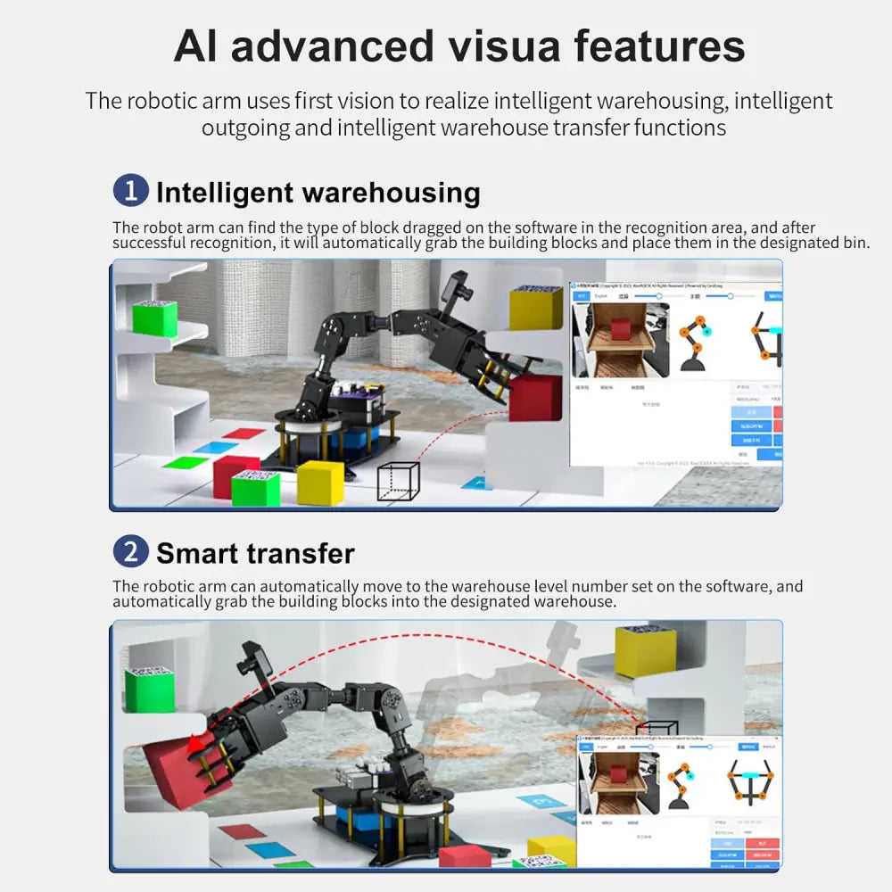 6DOFPI AI vision programmable robotic arm for Raspberry pi