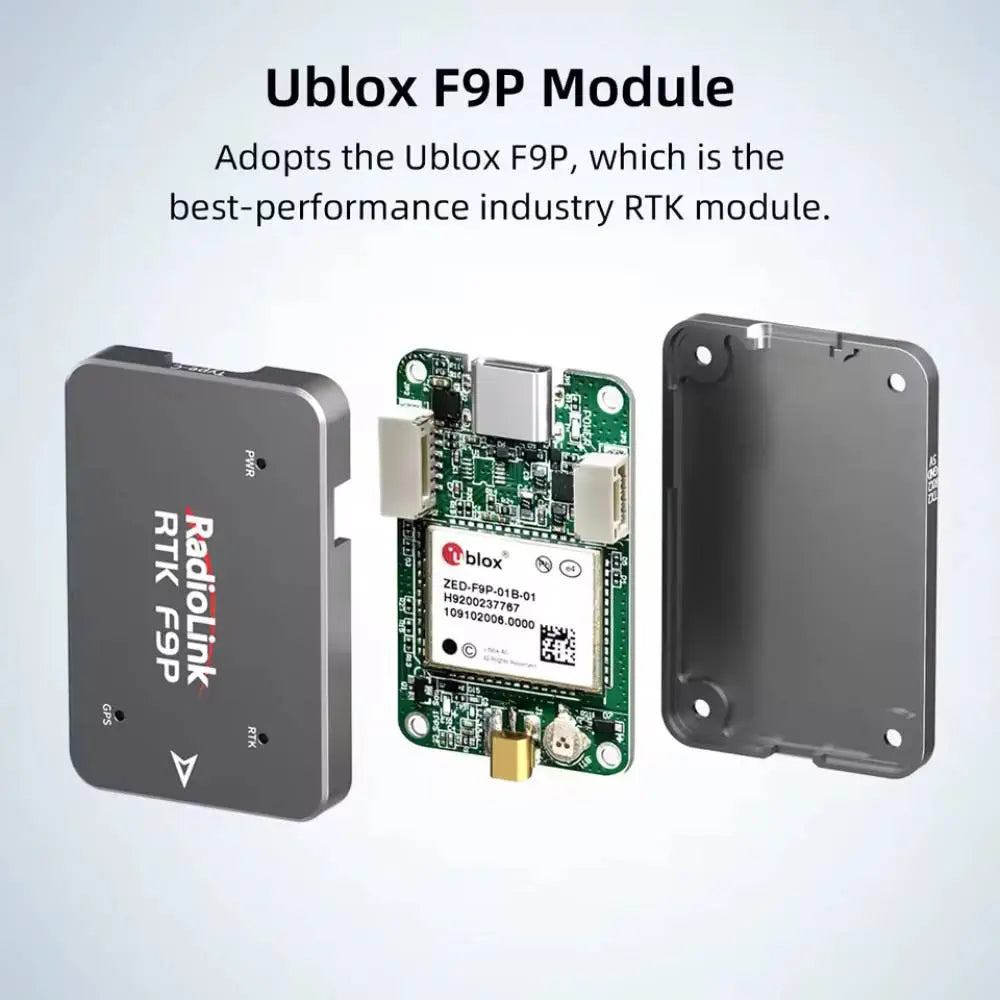 Radiolink RTK F9P Receiver Centimeter-level RTK w/ Rover Antenna ANT-M7
