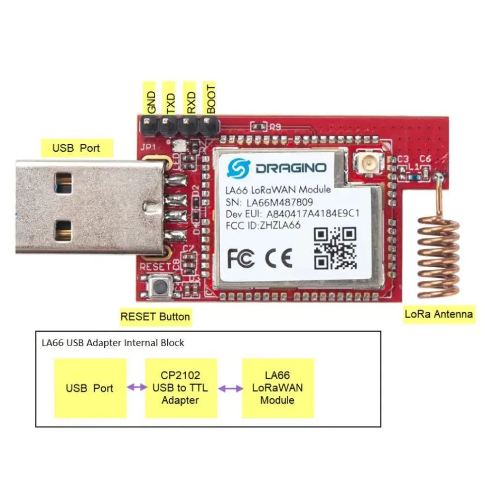 Dragino LA66 USB LoRaWAN Adapter (US915)