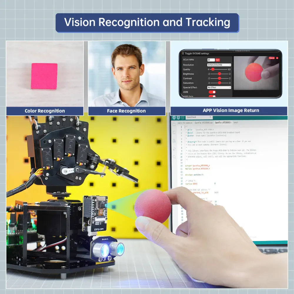 uHand UNO Open Source AI Bionic Robot Hand Support Somatosensory Control, Arduino Programming (Starter Kit - Left Hand)