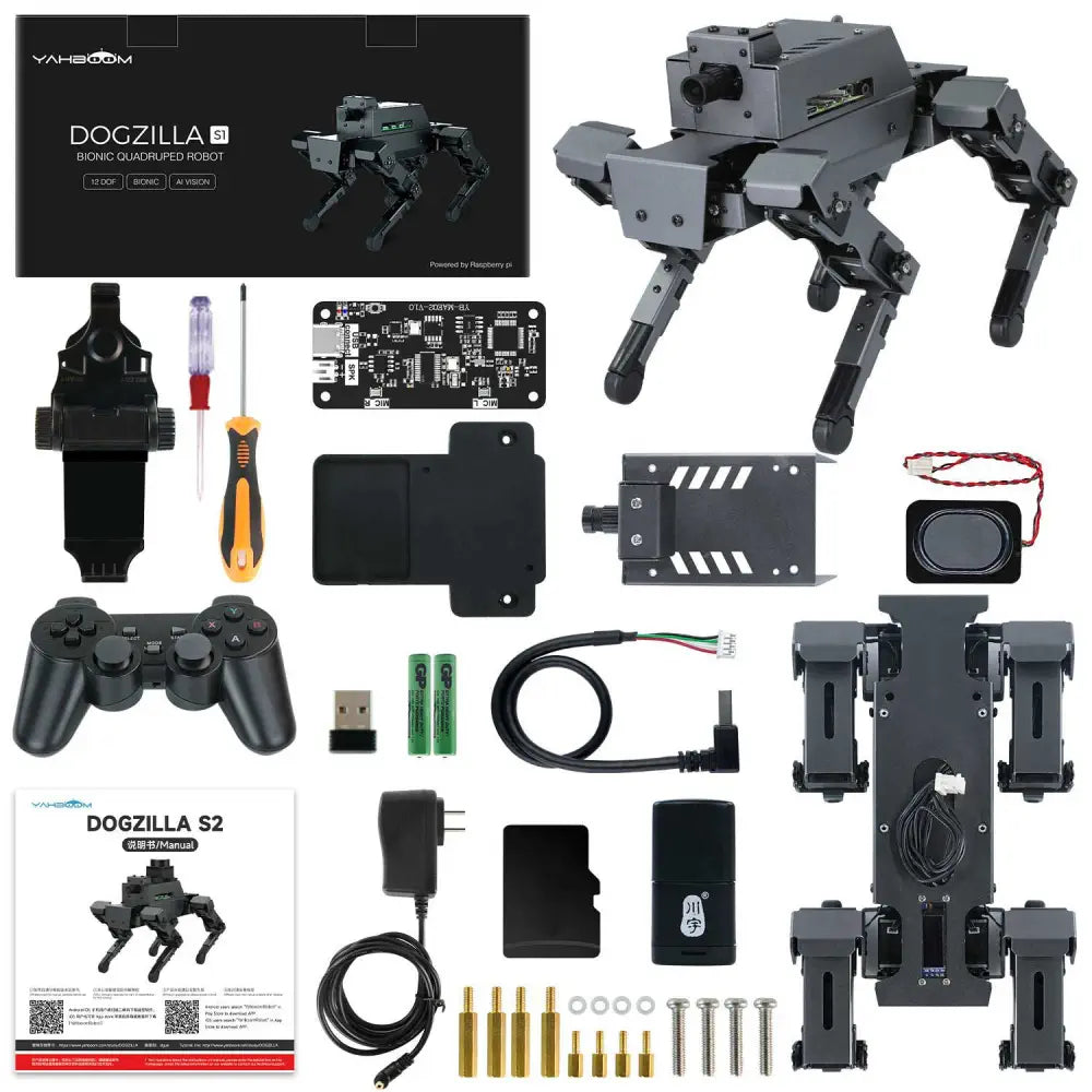 Yahboom 12DOF AI Large Model Robot Dog DOGZILLA S1 for Raspberry Pi 5(without Raspberry Pi board)